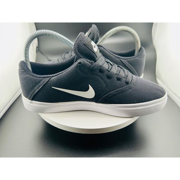 Nike SB Check Canvas (GS) Black/White Boy's Skate Shoes 905373-003 Sz 4 - Picture 4 of 5